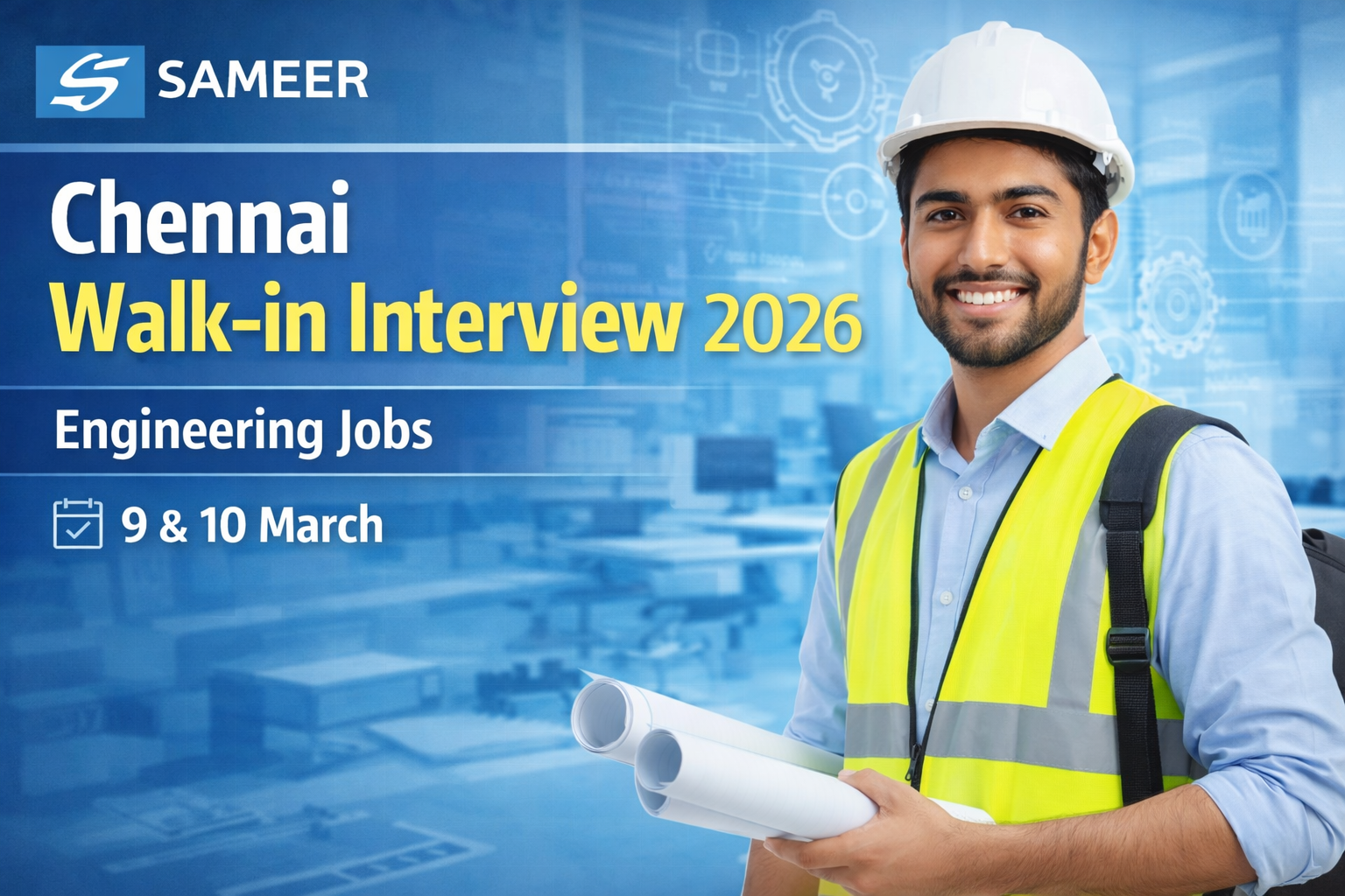 SAMEER Chennai Walk-in Interview 2026 – Project Engineer Jobs | Direct ...