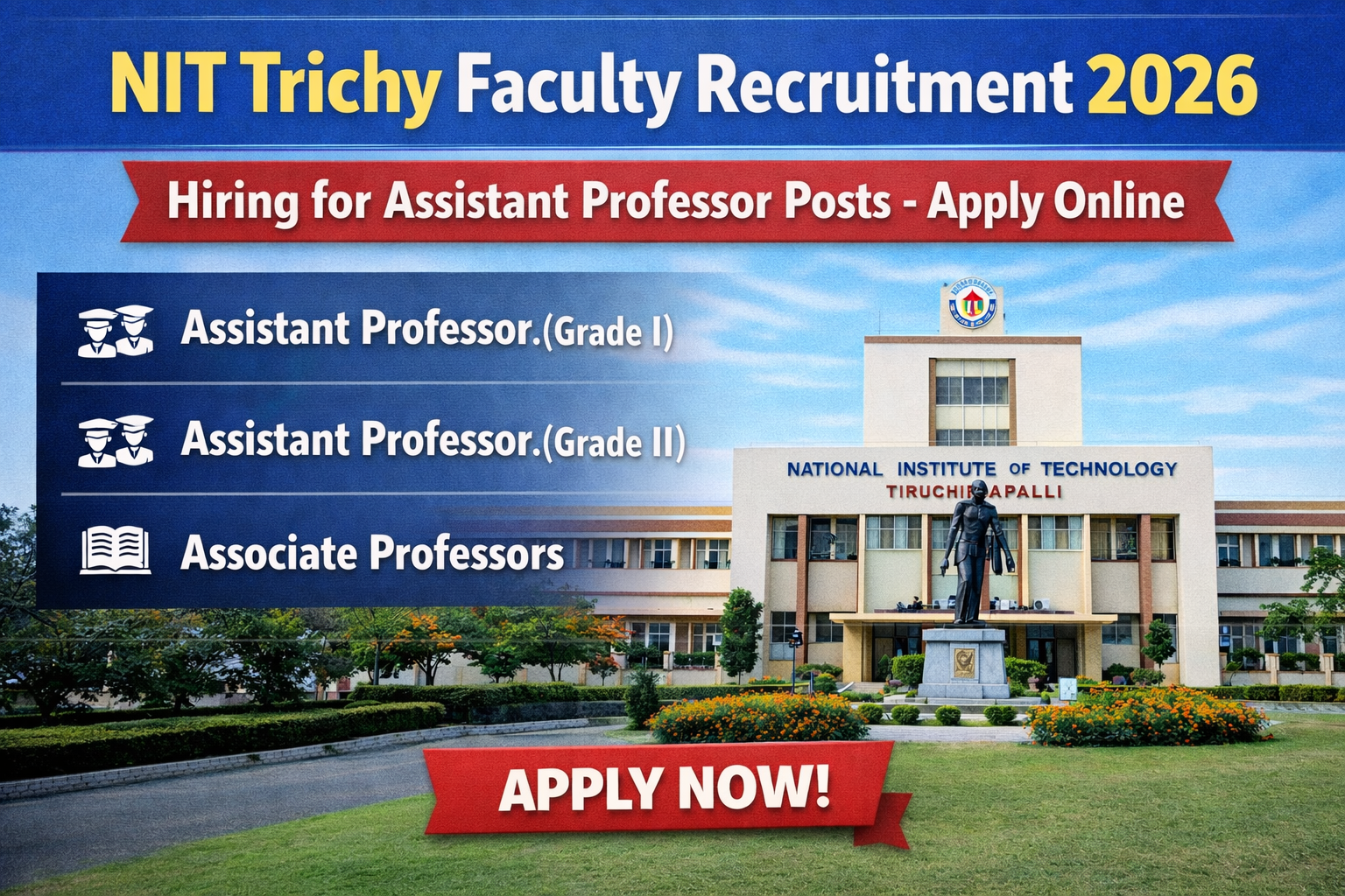 🎓 NIT Trichy Faculty Recruitment 2026 – 86 Assistant Professor Posts ...